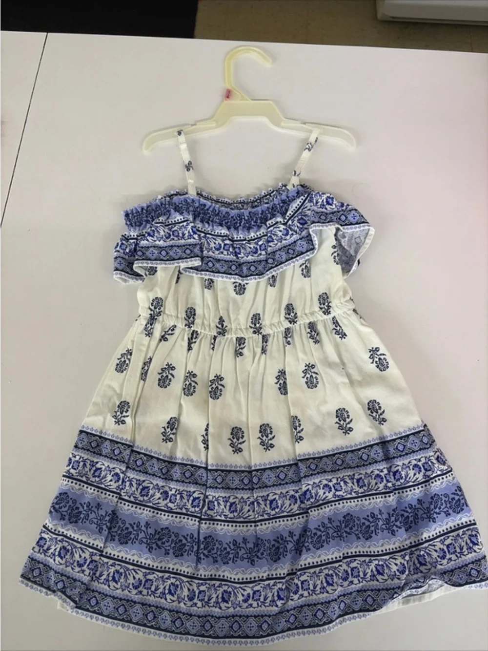 The Children's Place White Dress with Blue Floral Print - Picture 2 of 3